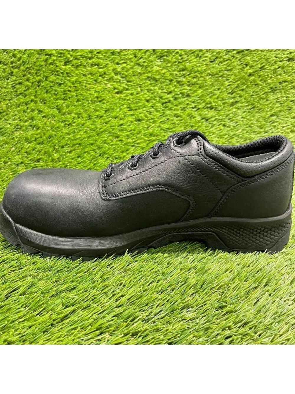 Timberland Pro Titan EV Mens Size 10 Triple Black Composite Toe Oxford Shoes